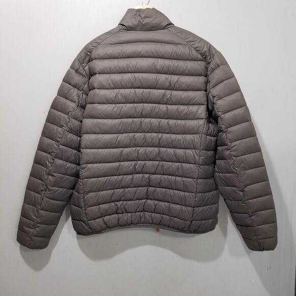 Save The Duck Jacket Mens XL Tan Ultralight Puffer Plumtech Animal Free Quilted - Picture 2 of 13